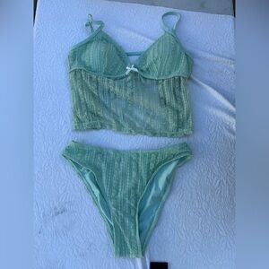 Samiol Elegant Mint Green Bikini Set S B01